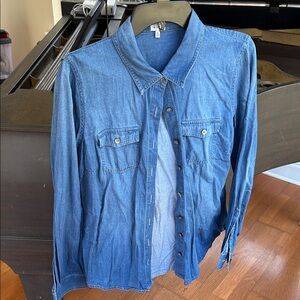 Crown & Ivy Blue Button Down Shirt